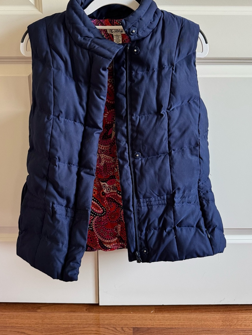 Lilly Pulitzer Navy Quilted Puffer Vest
